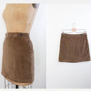 Banana Republic Brown Corduroy Mini Skirt